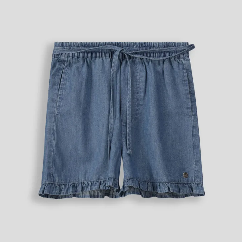 Girls Pull-On Shorts _ 153432 _ Mid Wash sold by Refinery