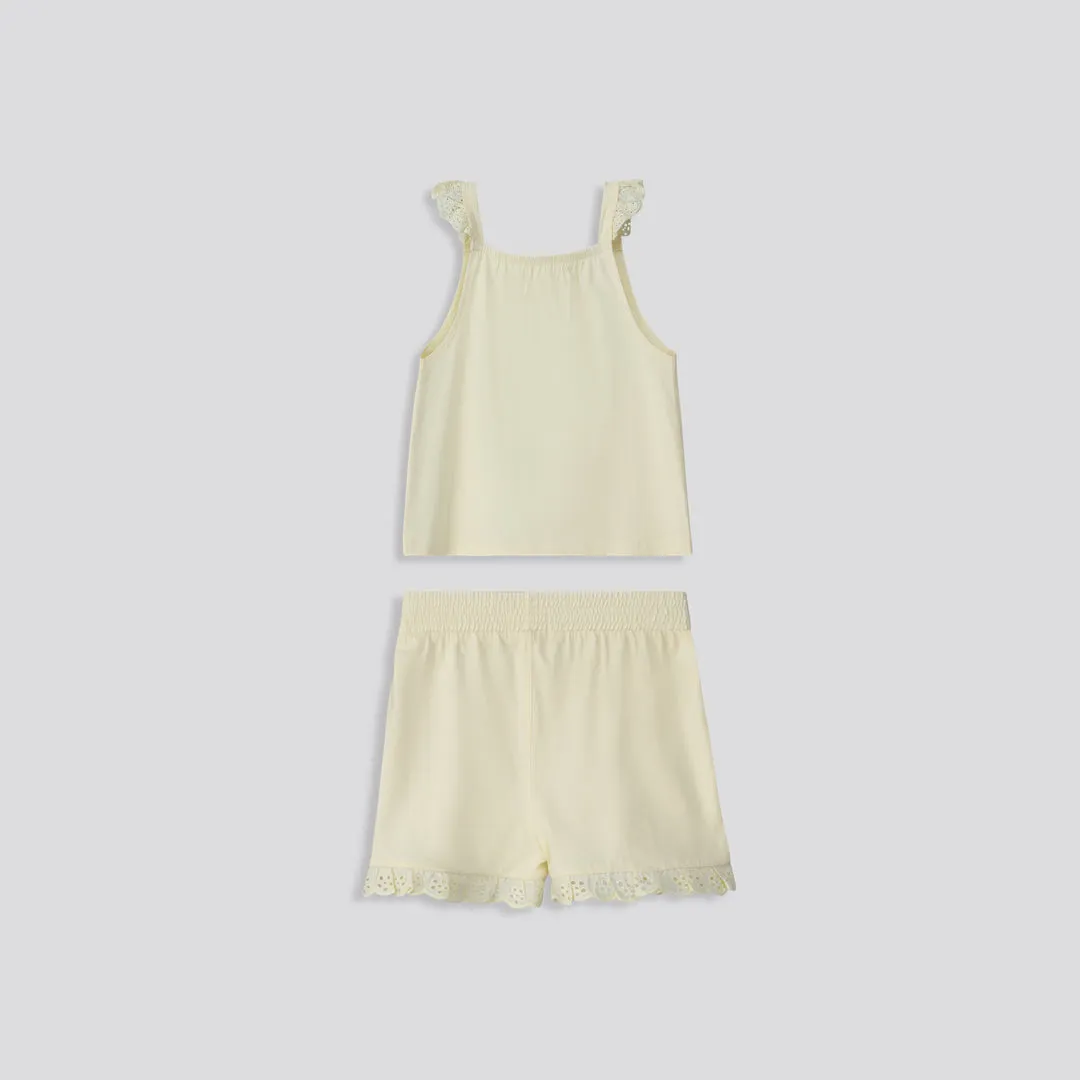 Girls Anglaise Hem Shorts sold by Refinery product image thumbnail 2