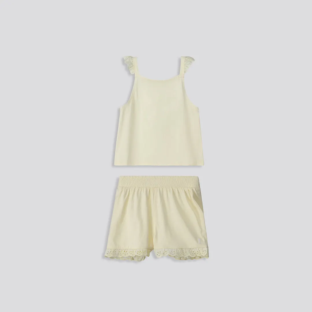 Girls Anglaise Hem Shorts sold by Refinery product image thumbnail 4