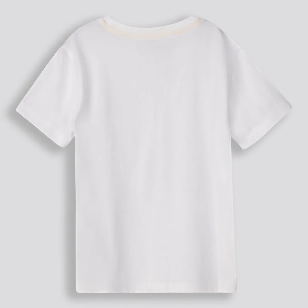 Boys Branded Tee _ 155748 _ Optic White sold by Refinery product image thumbnail 3