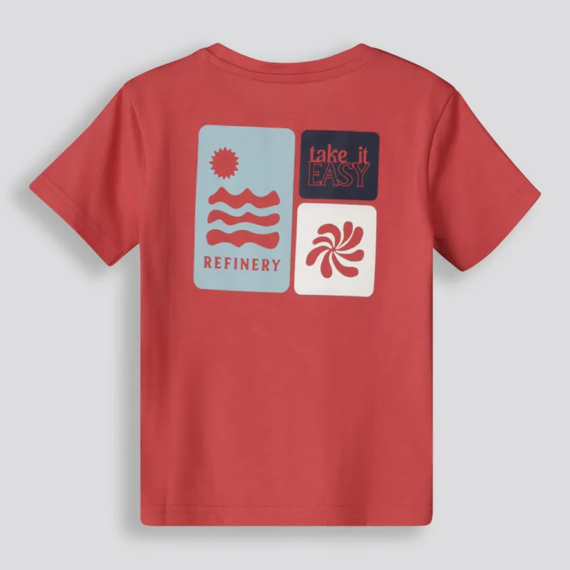 Boys Branded Tee _ 155765 _ Red sold by Refinery