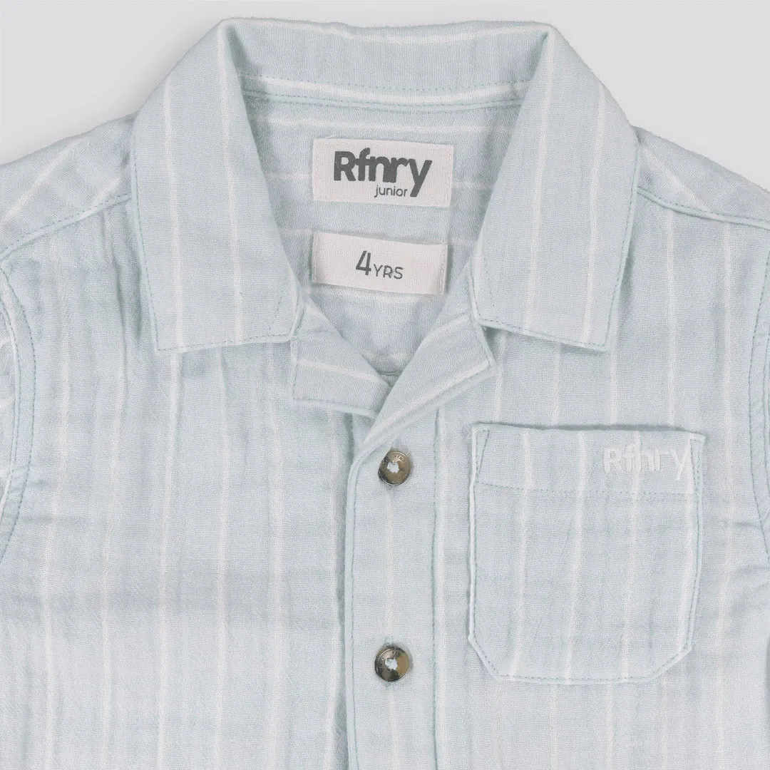 Boys Printed Shirt _ 153647 _ Pale Blue sold by Refinery product image thumbnail 5