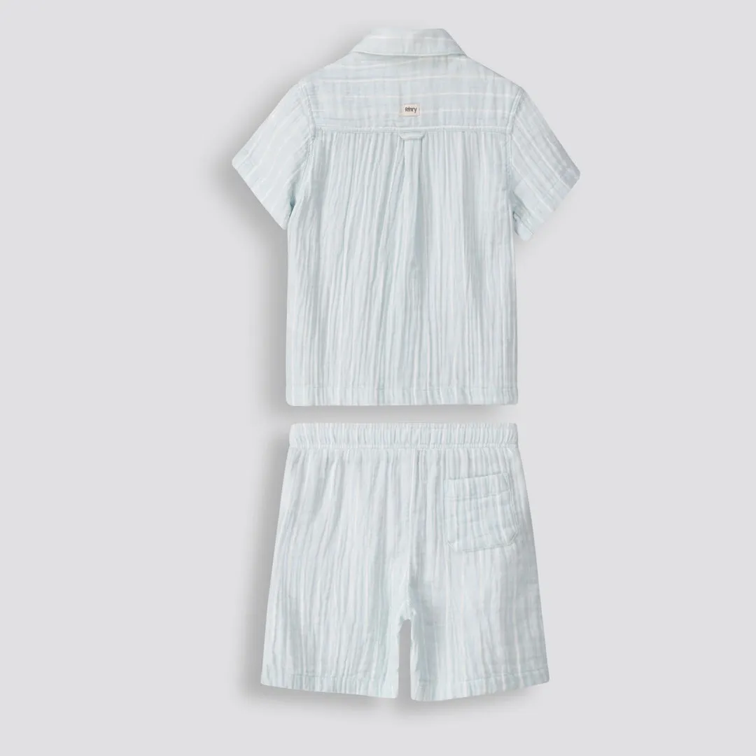 Boys Printed Shirt _ 153647 _ Pale Blue sold by Refinery product image thumbnail 3