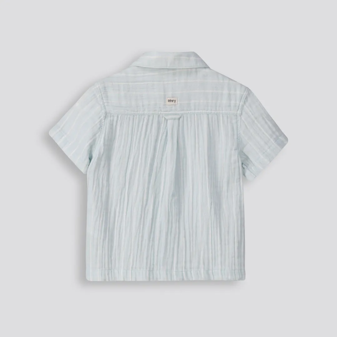 Boys Printed Shirt _ 153647 _ Pale Blue sold by Refinery product image thumbnail 4