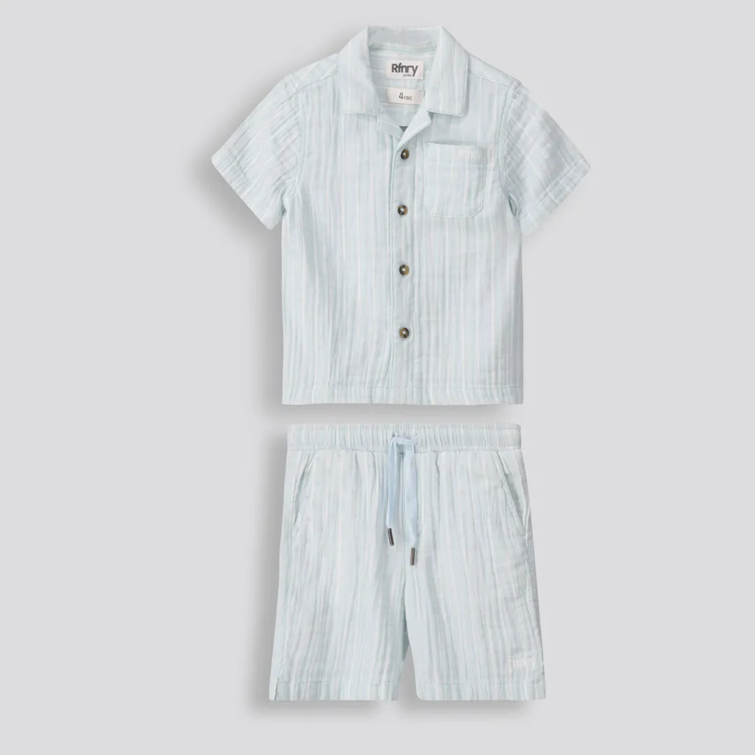 Boys Printed Shirt _ 153647 _ Pale Blue sold by Refinery product image thumbnail 2