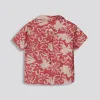 Boys Printed Shirt _ 155082 _ Red sold by Refinery