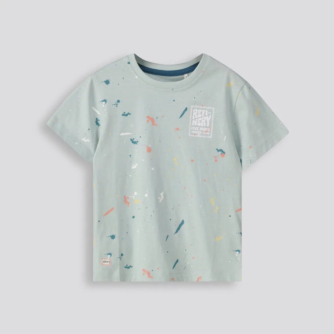 Boys Branded Tee _ 153331 _ Sage sold by Refinery