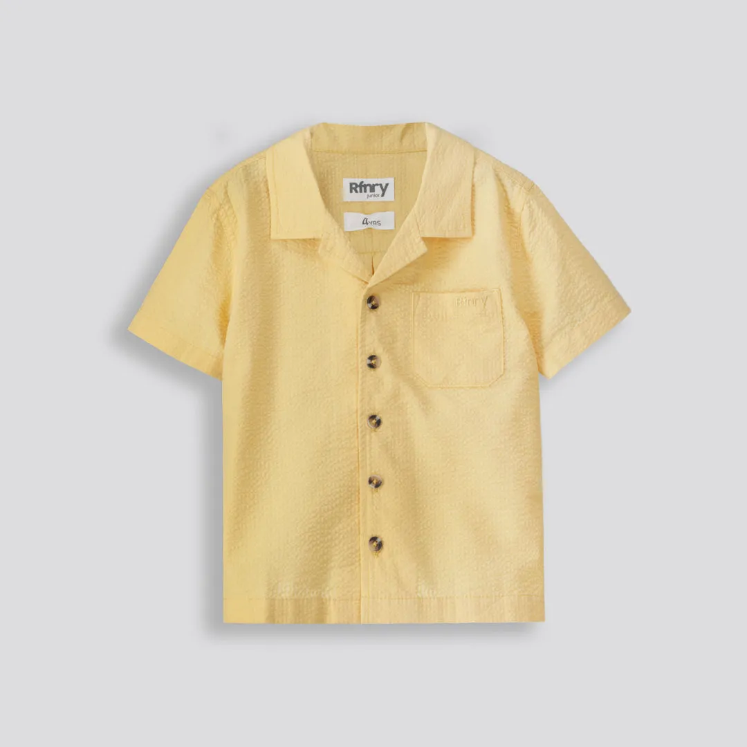 Boys Seersucker Shirt _ 153242 _ Yellow sold by Refinery