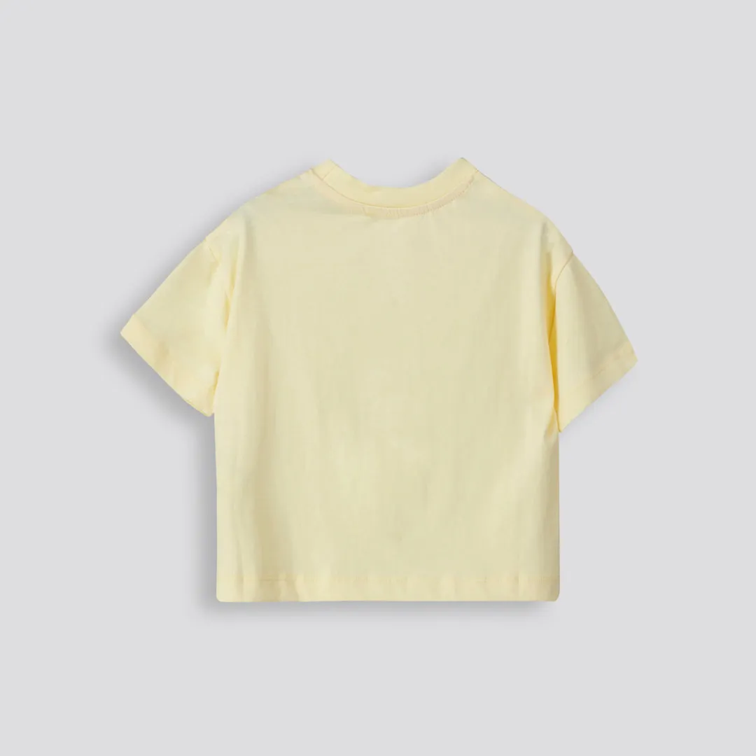 Girls Cropped Tee _ 153145 _ Yellow sold by Refinery product image thumbnail 3