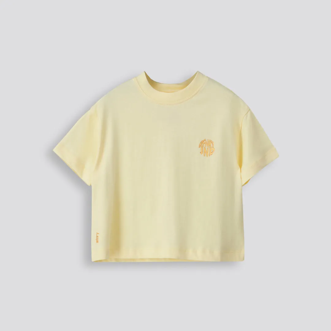 Girls Cropped Tee _ 153145 _ Yellow sold by Refinery