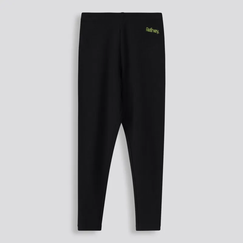 Girls Ribbed Leggings _ 153610 _ Black sold by Refinery