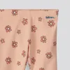 Girls Printed Cotton Leggings _ 153616 _ Coral sold by Refinery