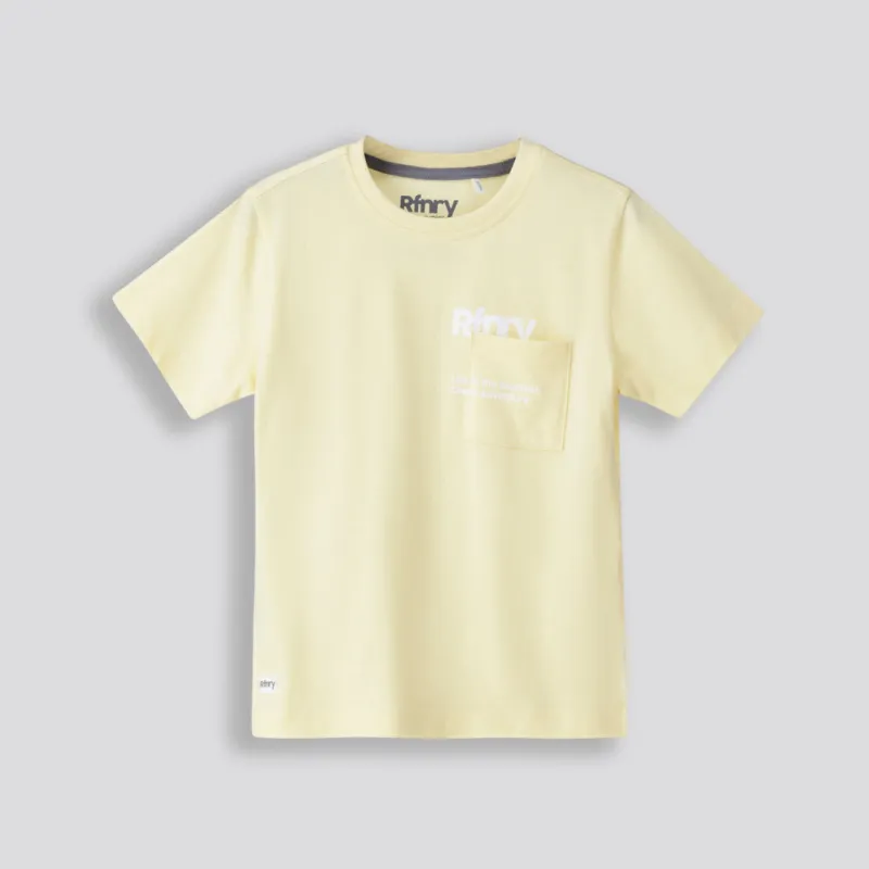 Boys Branded Tee _ 153328 _ Yellow sold by Refinery