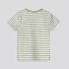 Girls Ribbed Stripe Tee _ 154807 _ Green sold by Refinery