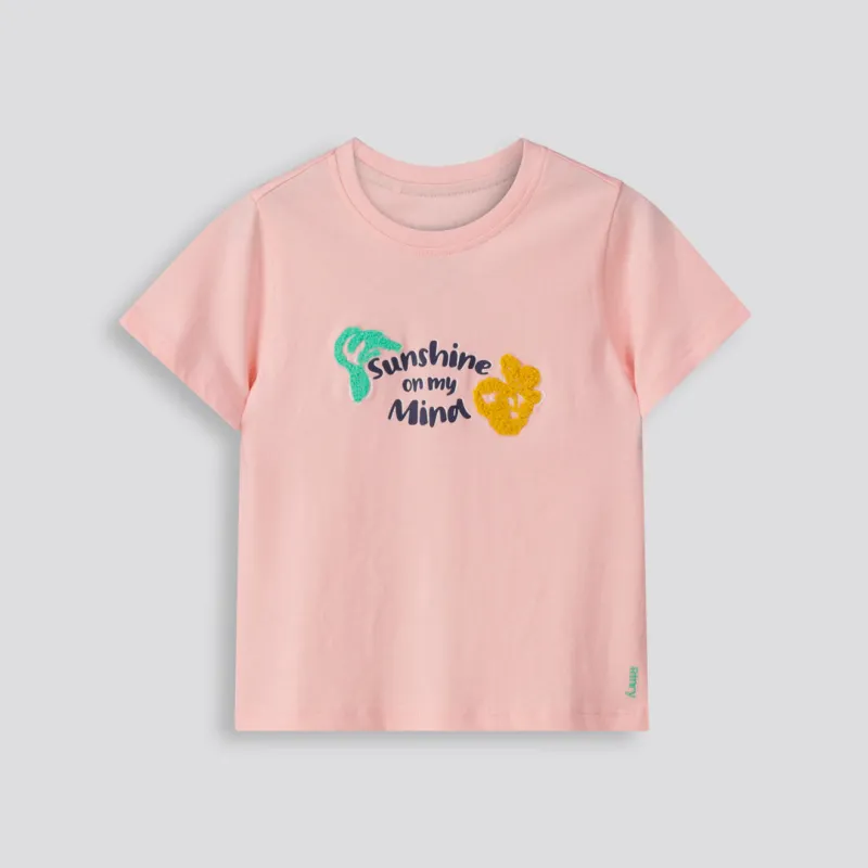 Girls Statement Tee _ 153125 _ Pink sold by Refinery