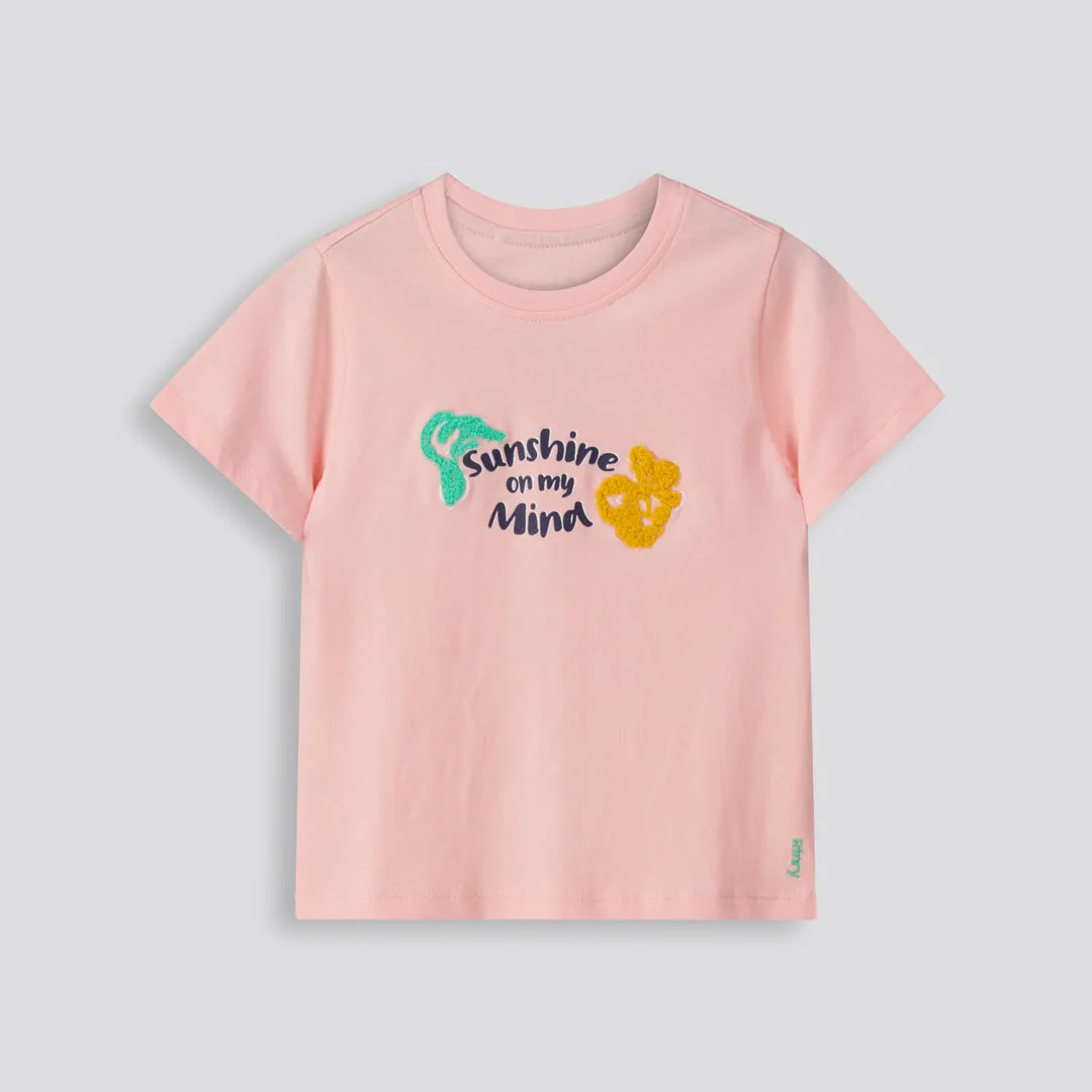 Girls Statement Tee _ 153125 _ Pink sold by Refinery