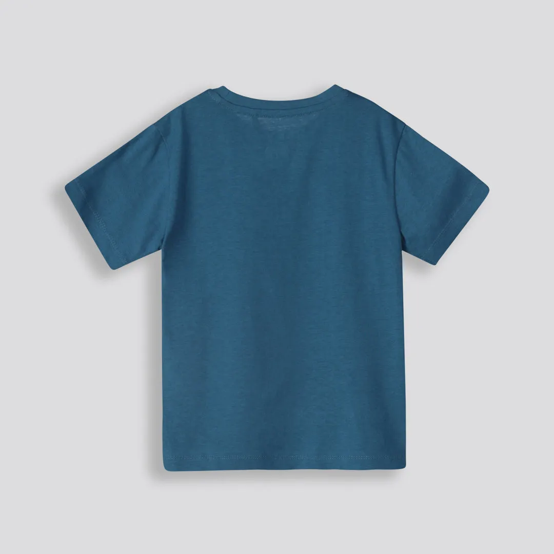 Boys Branded Tee _ 153319 _ Teal sold by Refinery product image thumbnail 3