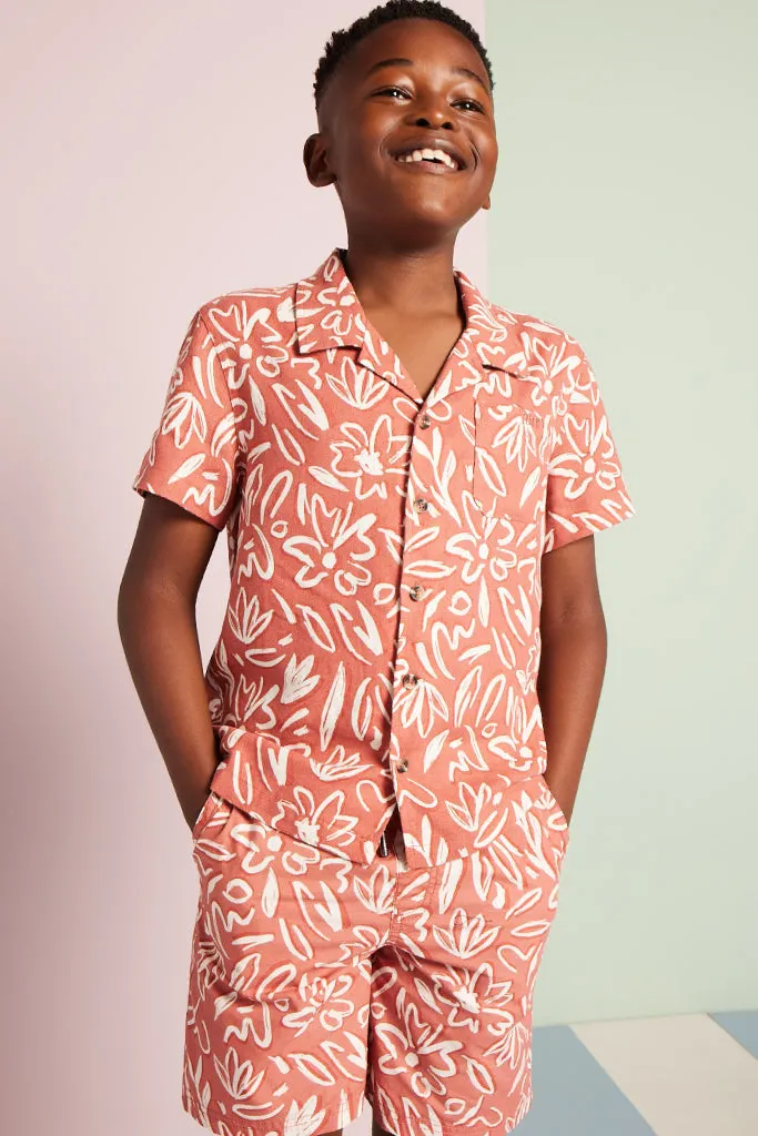 Boys Printed Short _ 153209 _ Brick sold by Refinery product image thumbnail 2