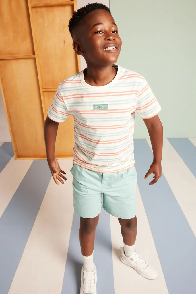 Boys Chino Shorts _ 153142 _ Aqua sold by Refinery product image thumbnail 2