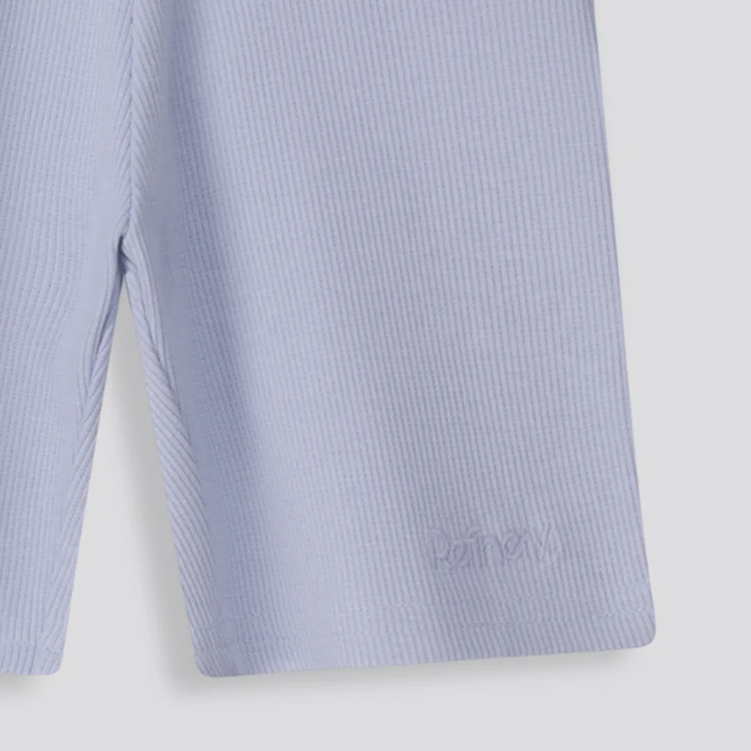 Girls Ribbed Biker Shorts _ 153524 _ Blue sold by Refinery product image thumbnail 2