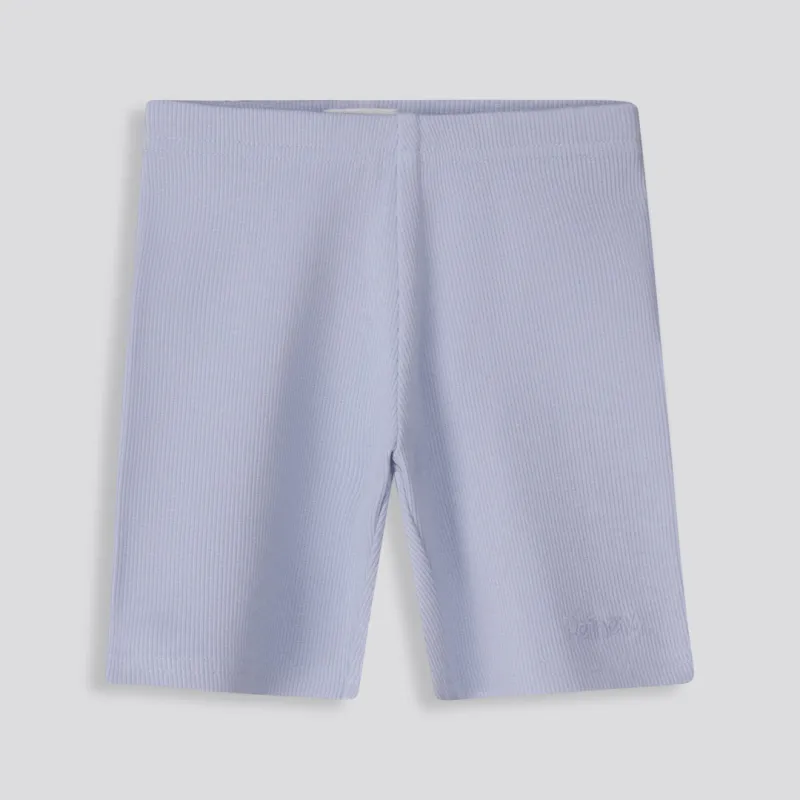 Girls Ribbed Biker Shorts _ 153524 _ Blue sold by Refinery