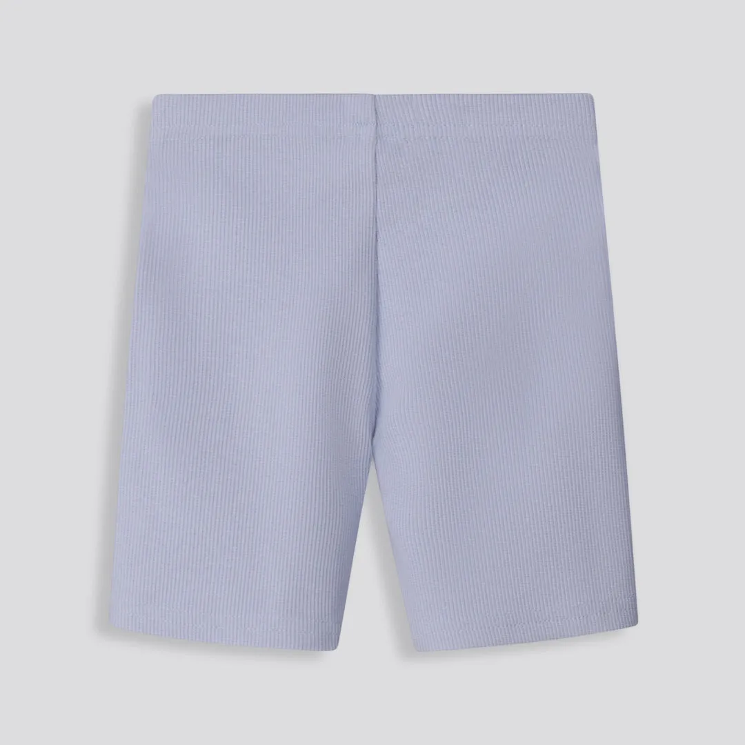 Girls Ribbed Biker Shorts _ 153524 _ Blue sold by Refinery product image thumbnail 3