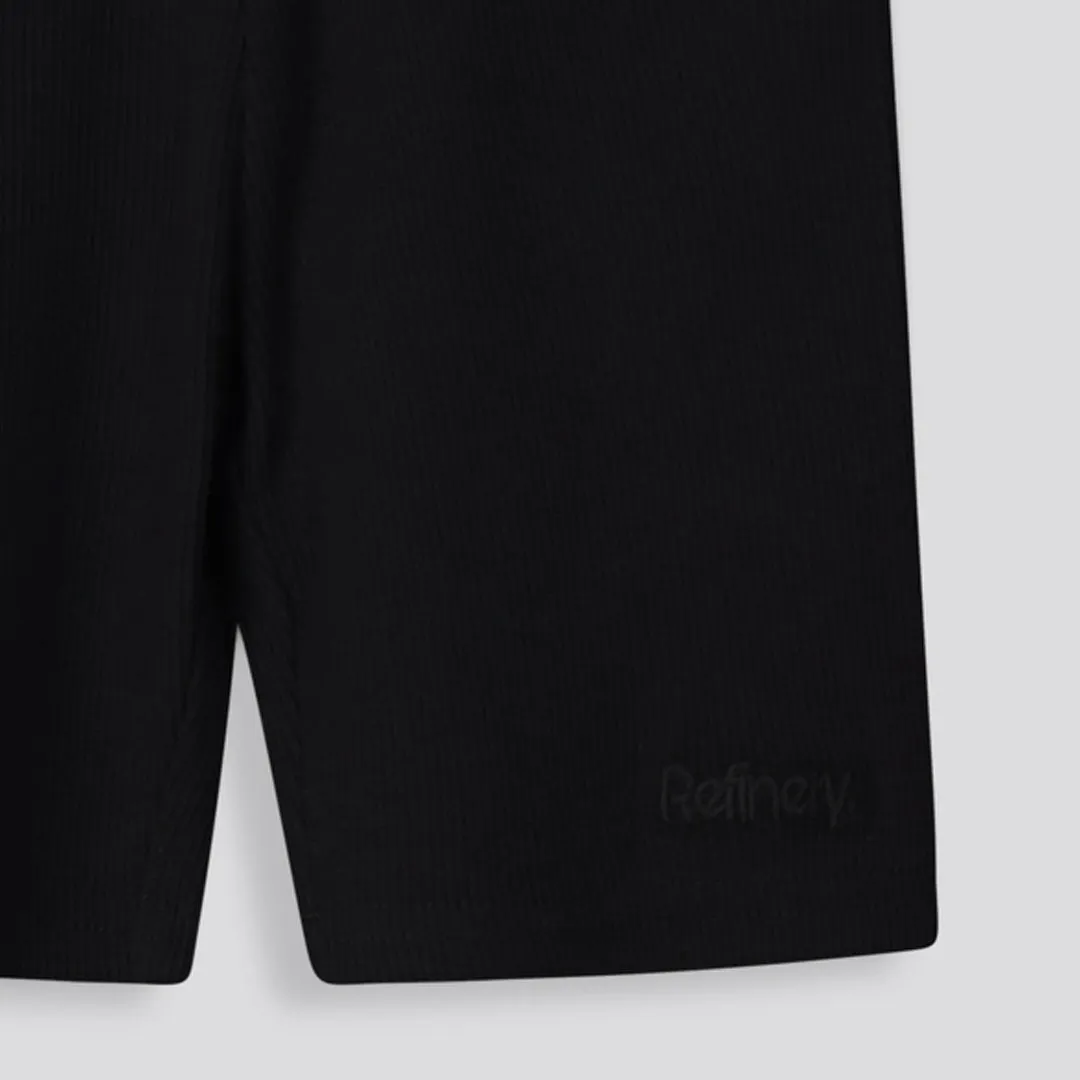 Girls Ribbed Cycle Shorts _ 153529 _ Black sold by Refinery product image thumbnail 3