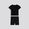 Girls Ribbed Cycle Shorts _ 153529 _ Black sold by Refinery