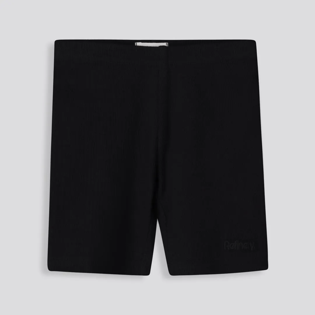 Girls Ribbed Cycle Shorts _ 153529 _ Black sold by Refinery product image thumbnail 5
