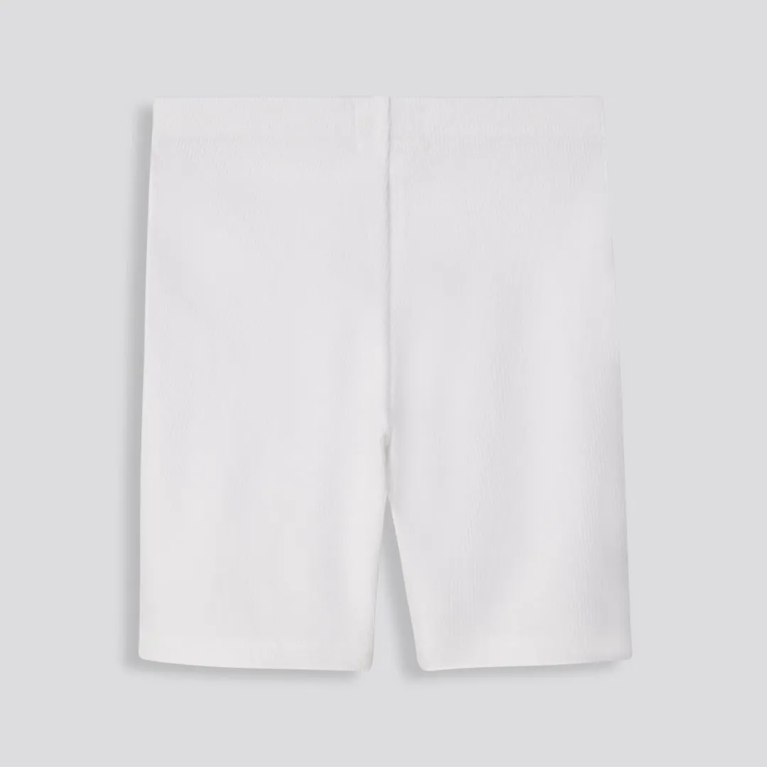 Girls Ribbed Biker Shorts _ 153525 _ Optic White sold by Refinery product image thumbnail 3
