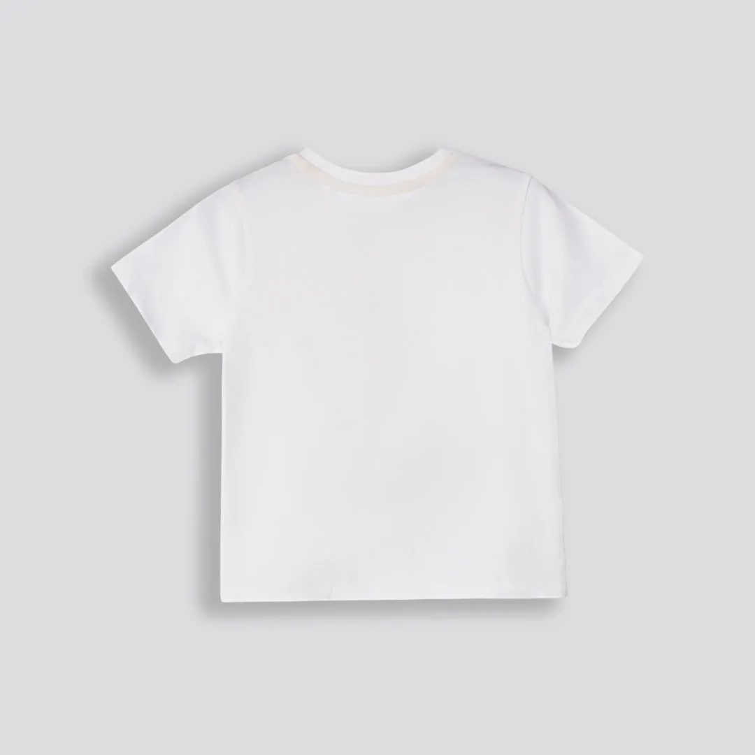 Girls Statement Tee _ 153127 _ Optic White sold by Refinery product image thumbnail 3