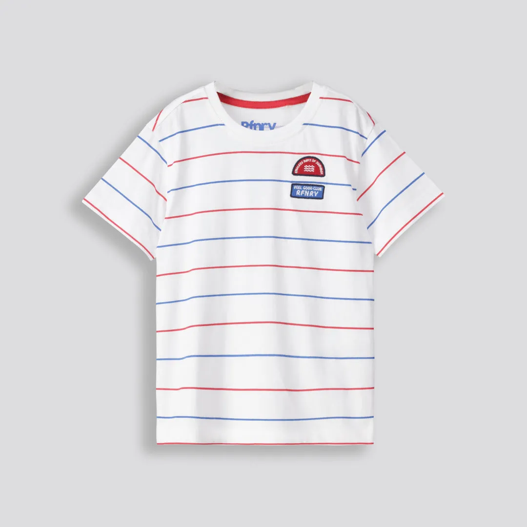 Boys Branded Tee _ 153325 _ Optic White sold by Refinery