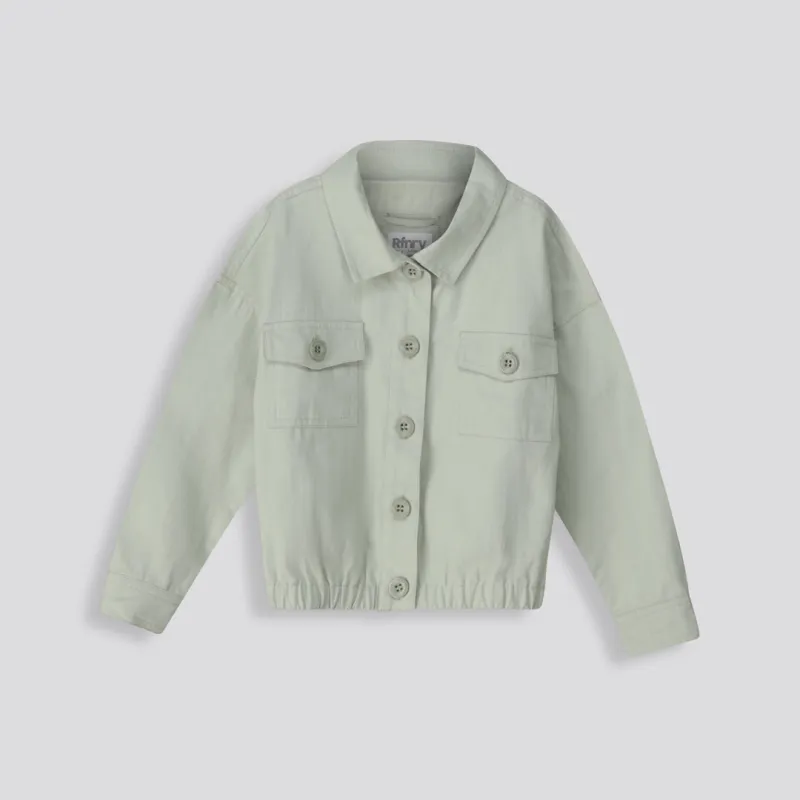 Girls Twill Jacket _ 153778 _ Green sold by Refinery