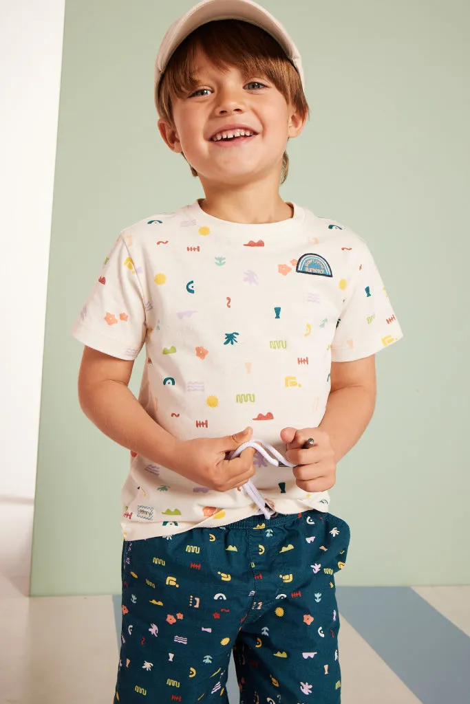 Boys Branded Tee _ 153320 _ Off White sold by Refinery product image thumbnail 2