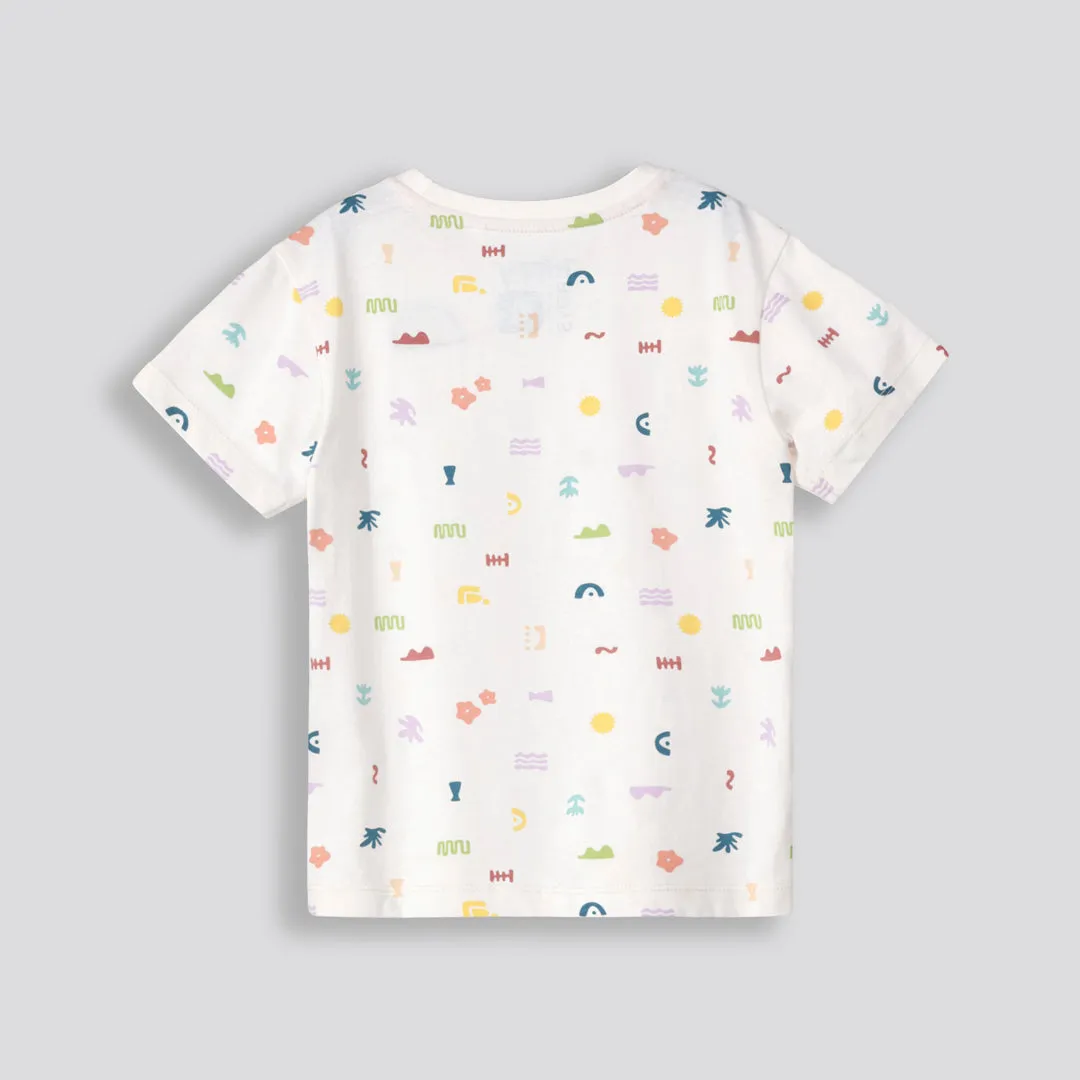 Boys Branded Tee _ 153320 _ Off White sold by Refinery product image thumbnail 3