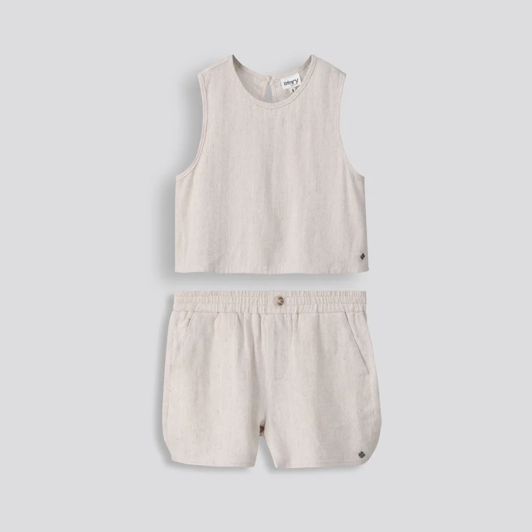 Girls Linen - Like Shorts _ 153424 _ Natural sold by Refinery product image thumbnail 2