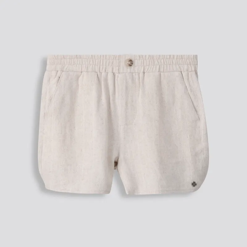 Girls Linen - Like Shorts _ 153424 _ Natural sold by Refinery