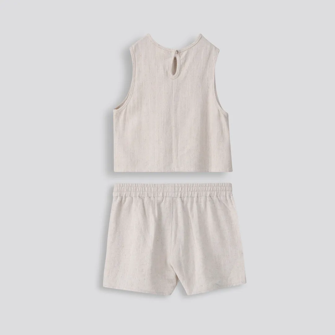 Girls Linen-Like Top sold by Refinery product image thumbnail 4