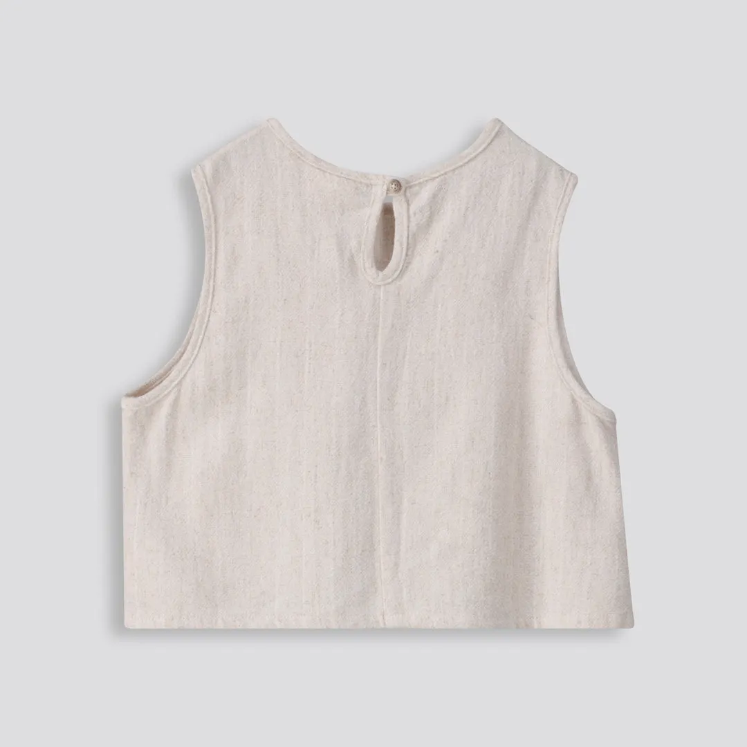 Girls Linen-Like Top sold by Refinery product image thumbnail 5