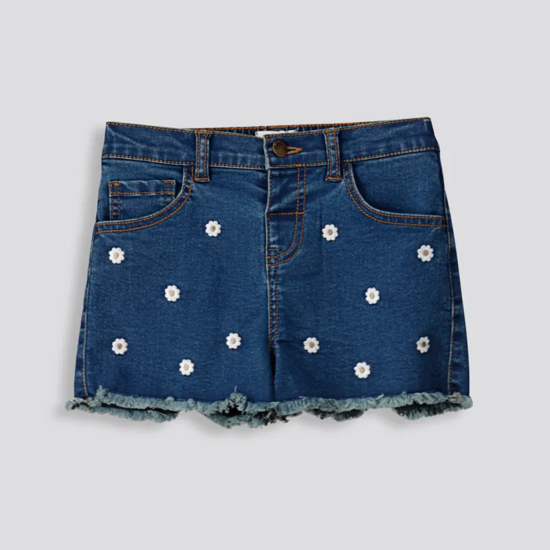 Girls Denim Shorts _ 153799 _ Dark Wash sold by Refinery