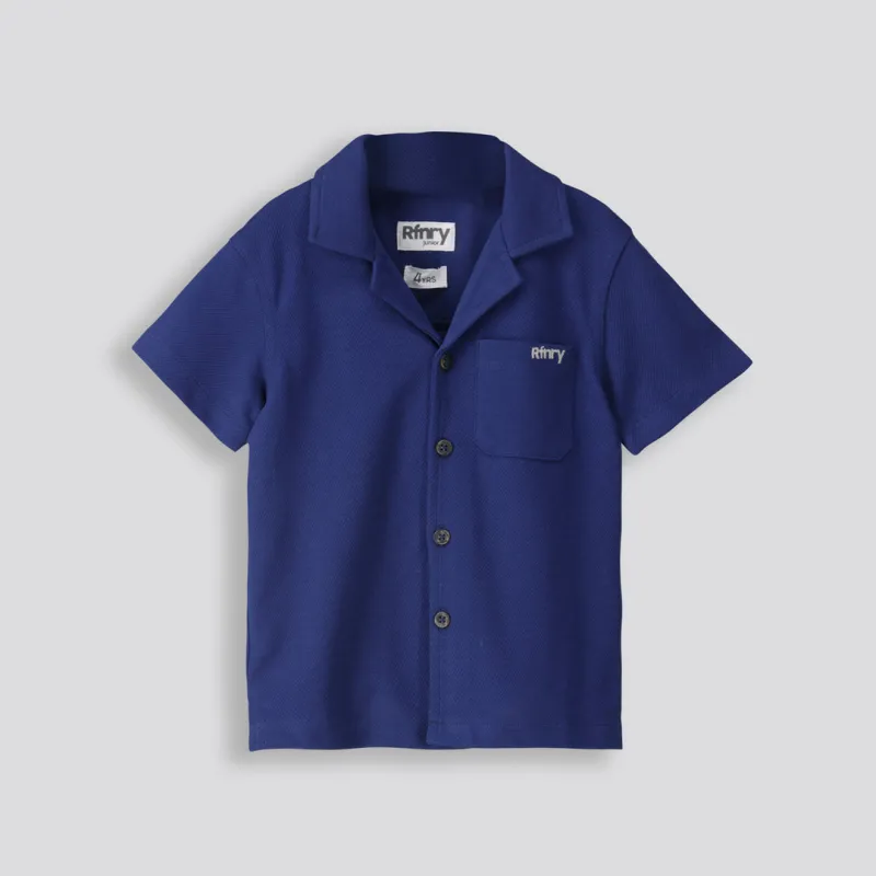 Boys Textured Shirt _ 153288 _ Navy sold by Refinery