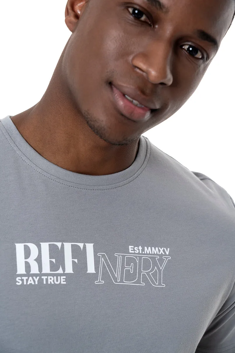 Branded T-Shirt _ 158100 _ Grey sold by Refinery product image thumbnail 4