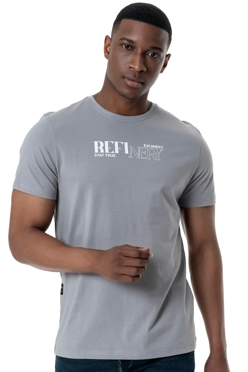 Branded T-Shirt _ 158100 _ Grey sold by Refinery
