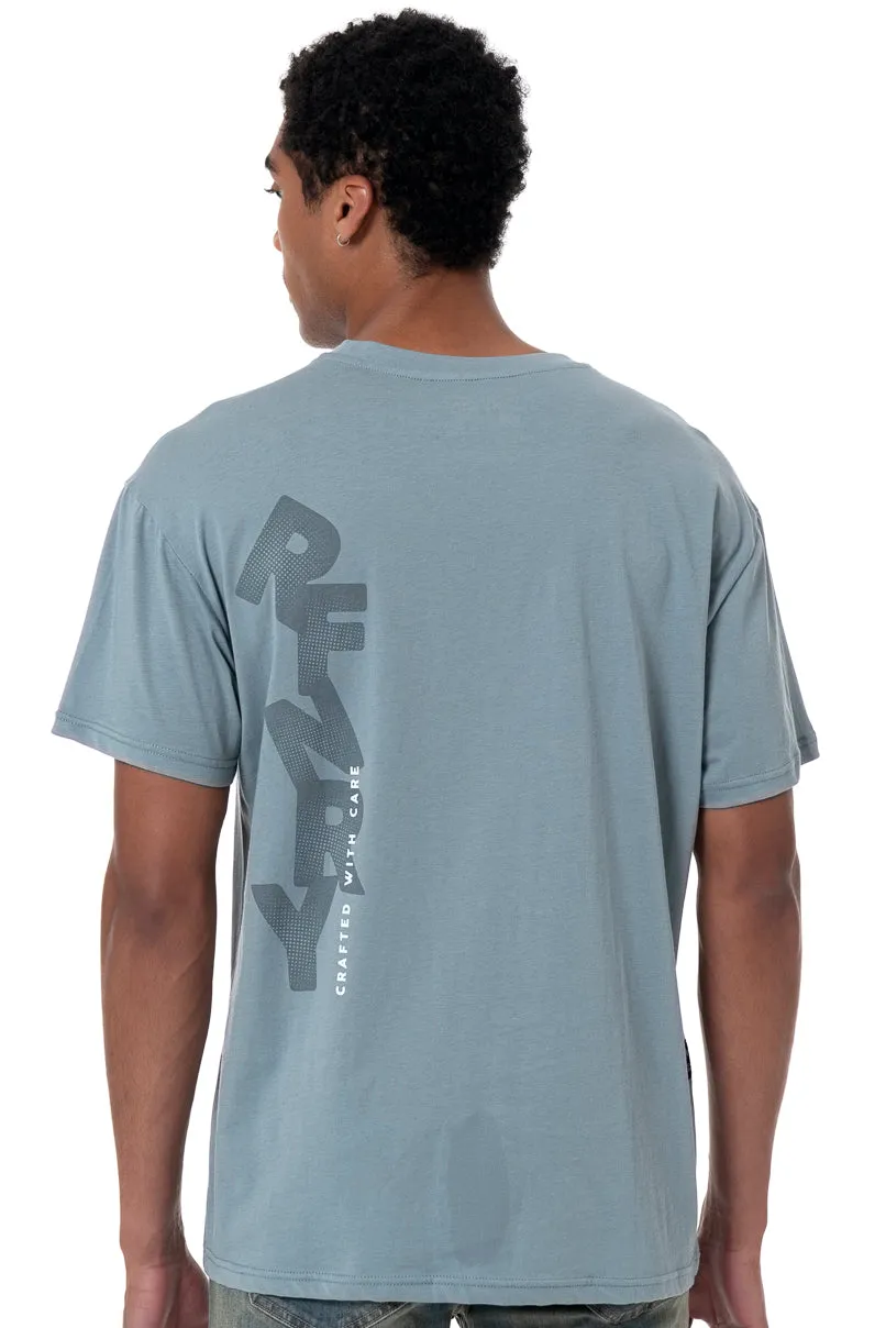 Branded T-Shirt _ 158104 _ Blue sold by Refinery product image thumbnail 3