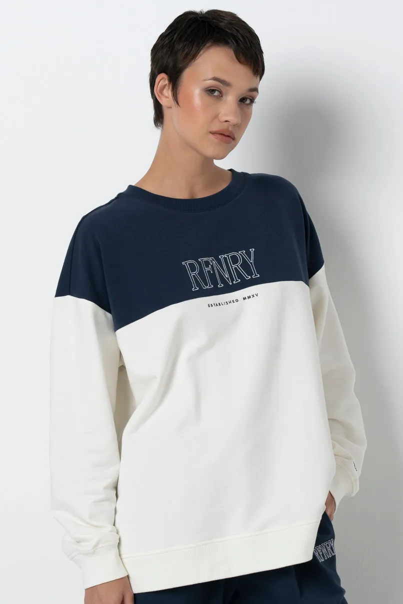 Colourblock Sweatshirt _ 157915 _ Milk sold by Refinery