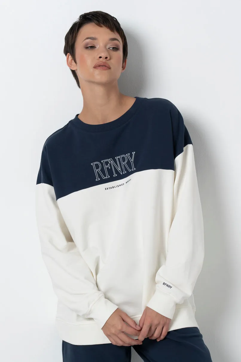 Colourblock Sweatshirt _ 157915 _ Milk sold by Refinery product image thumbnail 2