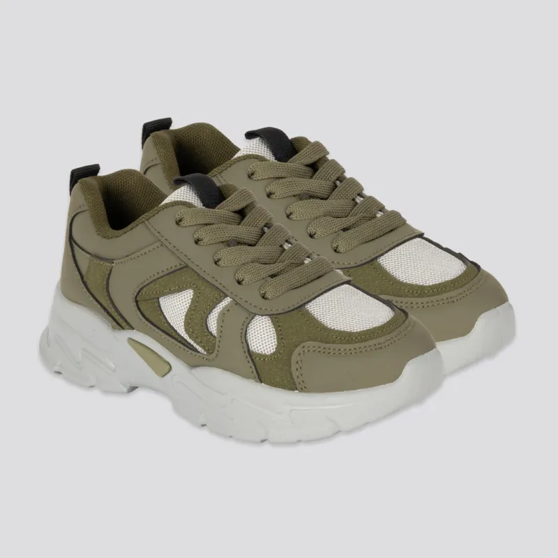 Boys Sporty Sneaker Green sold by Refinery