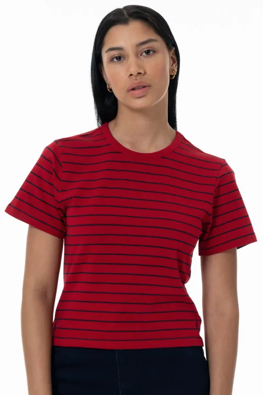 Striped Fitted T-Shirt _ 157010 _ Red sold by Refinery