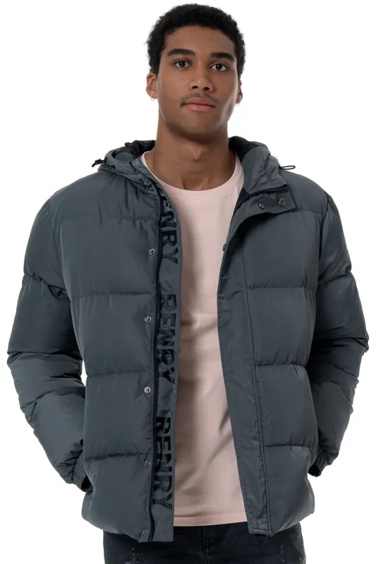 Puffer Jacket _ 157850 _ Charcoal sold by Refinery