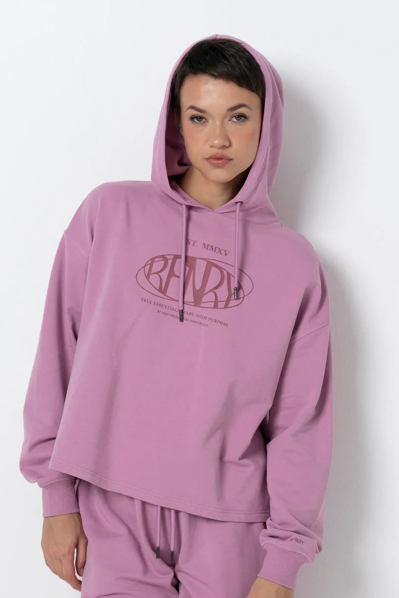 Cropped Hoodie _ 157934 _ Purple sold by Refinery